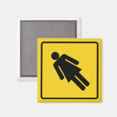 女性横断ゾーン マグネット (正面/裏面)