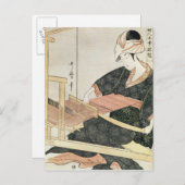 女性機織り ポストカード (正面/裏面)