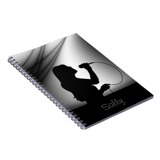 女性歌手の銀のカーテンの個人的なノート ノートブック (右側)