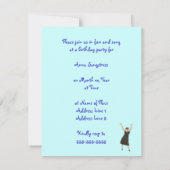 女性歌手カラオケバースデーパーティ招待状 招待状 (裏面)