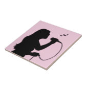 女性歌手ピンク タイル (側面)