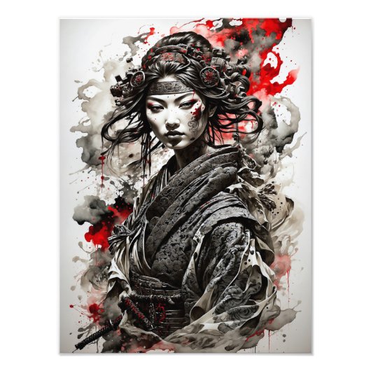 女性武士A フォトプリント            (正面)