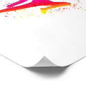 女性武術アーツ、ハイキック、スプラッシュ絵を描 ポスター (角)