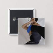 女性武術芸術 缶バッジ (正面&裏面)