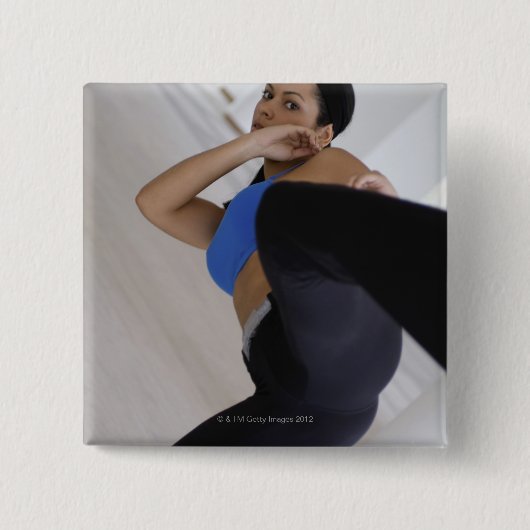 女性武術芸術 缶バッジ (正面)