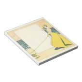 女性歩くドッグオンビーチエドワードペンフィールド ノートパッド (アングル)
