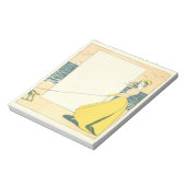 女性歩くドッグオンビーチエドワードペンフィールド ノートパッド (回転)