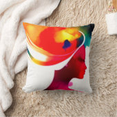 女性歴史月間かわいい女の子カンバ装飾用クッション クッション (ブランケット)