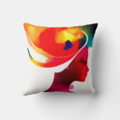 女性歴史月間かわいい女の子カンバ装飾用クッション クッション (裏面)