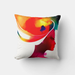 女性歴史月間かわいい女の子カンバ装飾用クッション クッション