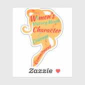 女性歴史月間 キャラクター 勇気 決意 シール (シート)