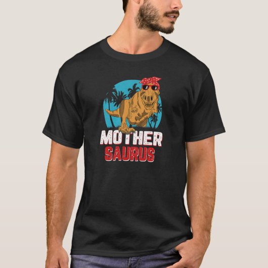 女性母サウルス恐竜おもしろい母サウルスT Tシャツ (正面)