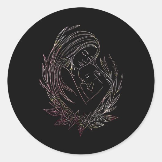 女性母ベビー助産師ドゥラ ラウンドシール (正面)