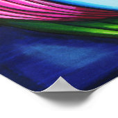 女性泣き叫び顔抽象芸術オリジナルアート ポスター (角)