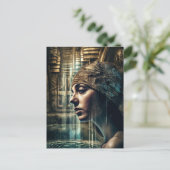 女性泳ぐ人アットザウォーターフォール ポストカード (スタンド正面)