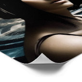 女性泳ぐ人 ポスター (角)