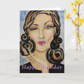 女性浮気誕生日カード カード (黄色い花)