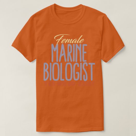 女性海洋生物学者 Tシャツ (デザイン正面)