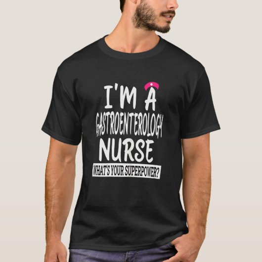 女性消化器ナース看護学校&私 Tシャツ (正面)