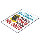 女性消防士このプリンセスはブーツを着用 ノートブック (左側)