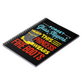 女性消防士このプリンセスはブーツを着用 ノートブック (左側)