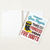 女性消防士このプリンセスはブーツを着用 プランナー手帳 (ディスプレー)