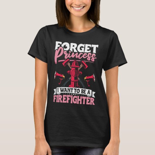 女性消防士の消防服 ファイアファイティング fo tシャツ (正面)