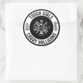 女性消防士タフ女子ハリ運ガンス ラウンドシール (バッグ)