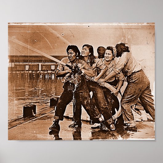 女性消防士パールハーバー12月7日 ポスター (正面)