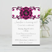 女性消防士誕生日招待状 招待状 (スタンド正面)