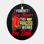 女性消防士 セラミックオーナメント (左)