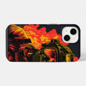 女性消防士IPhone 14ケース iPhoneケース (裏面横)