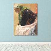 女性深い考えイン(by Oleksa Novakivskiy) キャンバスプリント (インサイチュ (ウッドフロア))