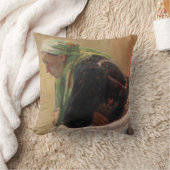 女性深い考えイン(by Oleksa Novakivskiy) クッション (ブランケット)