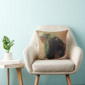 女性深い考えイン(by Oleksa Novakivskiy) クッション (椅子)