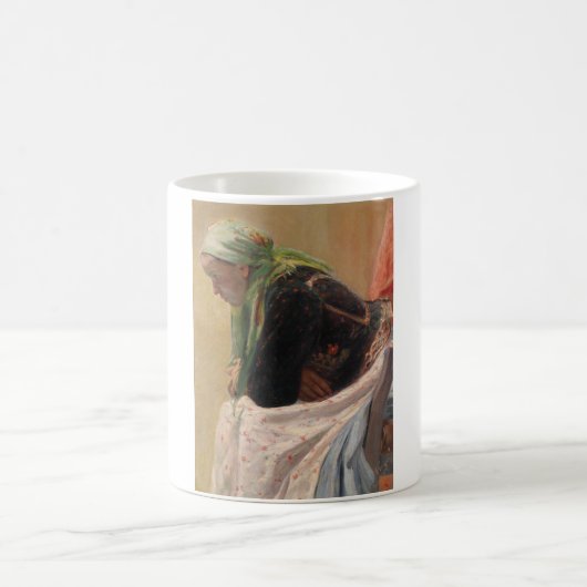 女性深い考えイン(by Oleksa Novakivskiy) コーヒーマグカップ (中央)