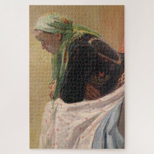 女性深い考えイン(by Oleksa Novakivskiy) ジグソーパズル (縦)