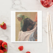 女性深い考えイン(by Oleksa Novakivskiy) スタンダードランチョンナプキン (インサイチュ)