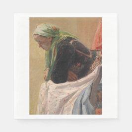 女性深い考えイン(by Oleksa Novakivskiy) スタンダードランチョンナプキン