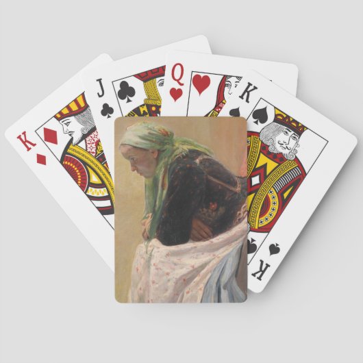 女性深い考えイン(by Oleksa Novakivskiy) トランプ (裏面)