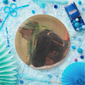 女性深い考えイン(by Oleksa Novakivskiy) ペーパープレート (パーティー)