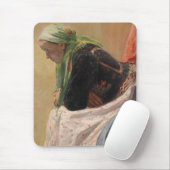 女性深い考えイン(by Oleksa Novakivskiy) マウスパッド (マウス)