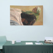 女性深い考えイン(by Oleksa Novakivskiy) 横断幕 (トレードショー)