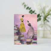 女性混合メディアコラージュ ポストカード (スタンド正面)