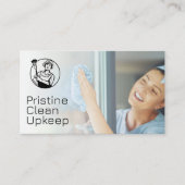女性清掃用ガラス窓 名刺 (正面)