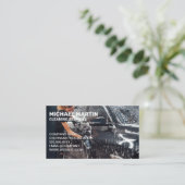 女性清掃車 | 石けん水 名刺 (スタンド正面)