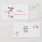 女性渦巻のデザインのプロフィールカード 名刺 (正面/裏面)