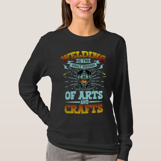 女性溶接工 金属加工 鍛造 Tシャツ (正面)