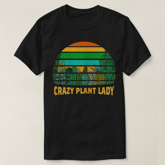 女性熱狂する植物レディーフローリスト Tシャツ (デザイン正面)