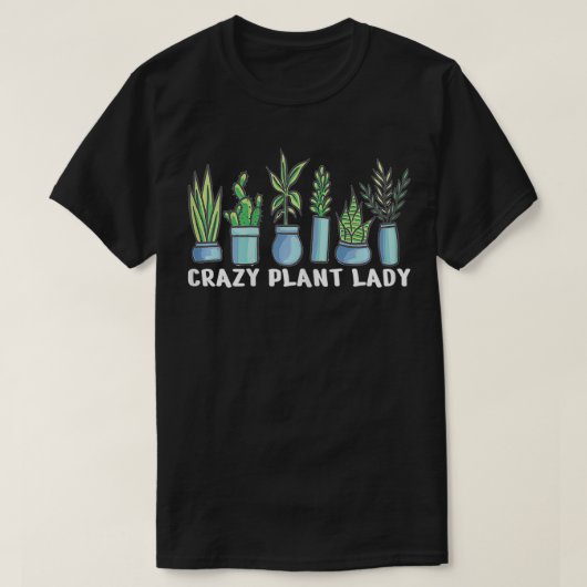 女性熱狂する植物レディ Tシャツ (デザイン正面)